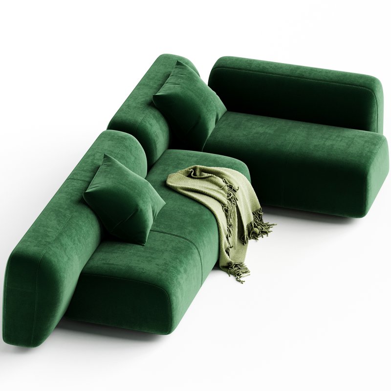 Suiseki Sofa cod SUI17DX composition - Image 2