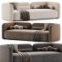 Scandinavian style velvet sofa - Thumbnail 1