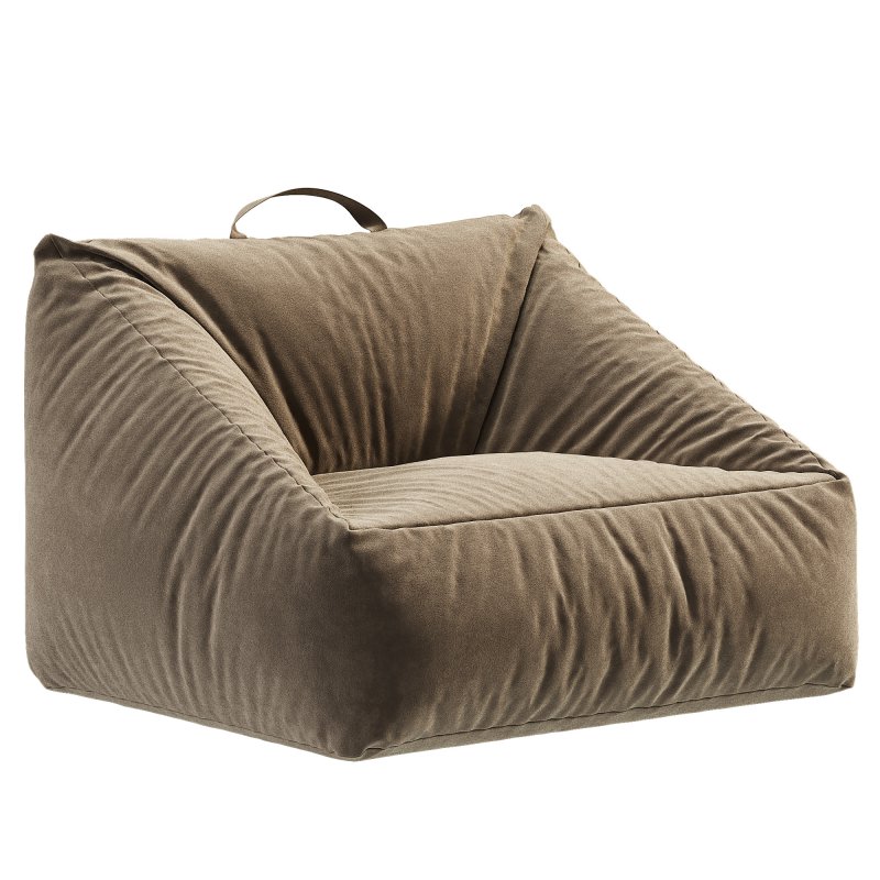 Stone Tan Velvet Corduroy Kids Lounge Chair - Image 2