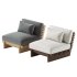 Taiko Stained Teak Outdoor Lounge Chair - Thumbnail 6
