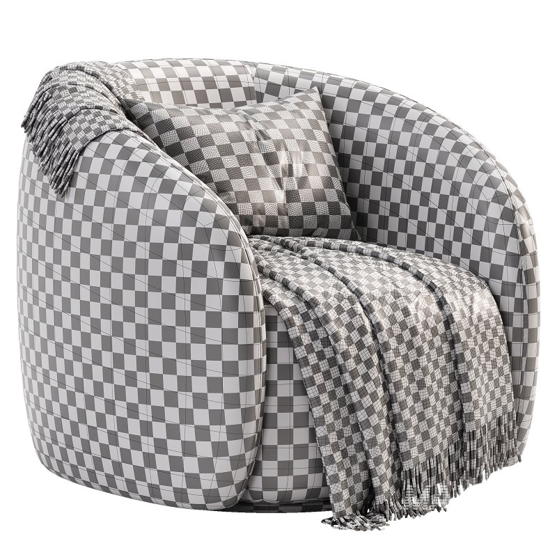 Alessa Swivel Armchair Luna Cloud White - Image 7