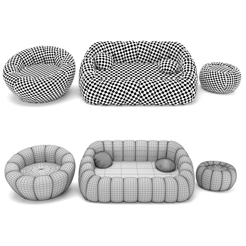 Lamb Fleece Sofa - Image 3