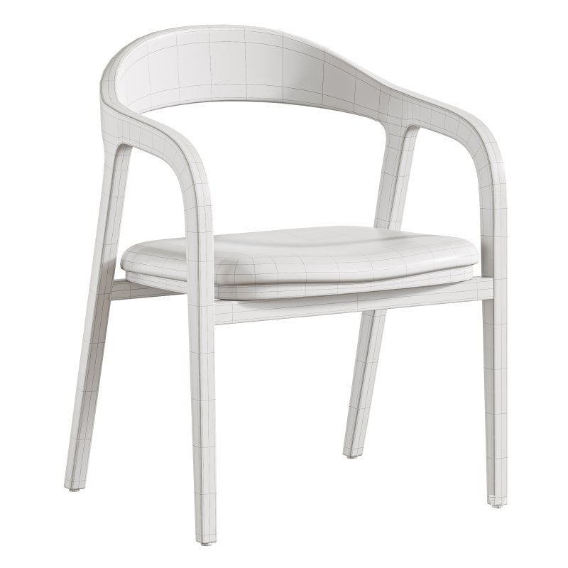 Dining chair armrest chair walnut wood Amir - Image 7