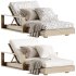 Avila Outdoor Double Sunlounger With Arms - Thumbnail 2