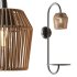 Alyza Rattan Plug-in Armed Sconce with Tray Table and Bulb Included - Thumbnail 1