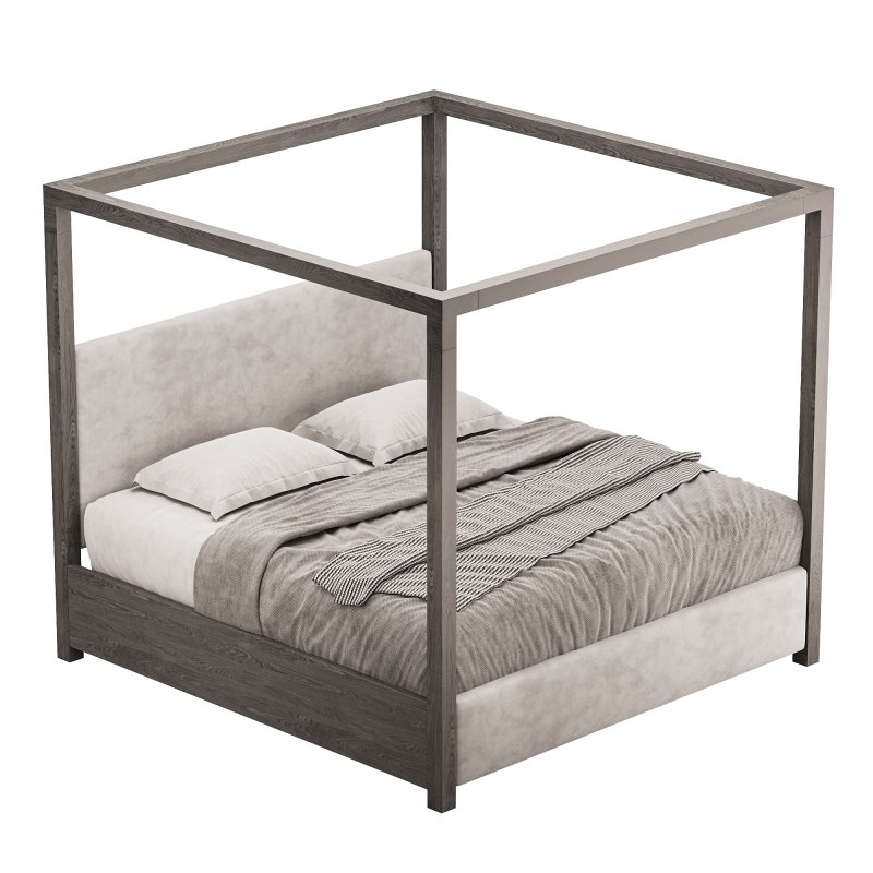 Palma Upholstered Canopy King Bed - Image 3