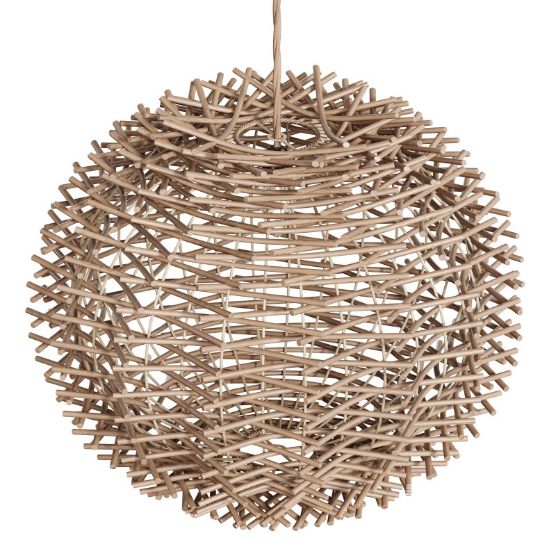 Bird Nest Rattan Lampshade Pendant Light - Image 6
