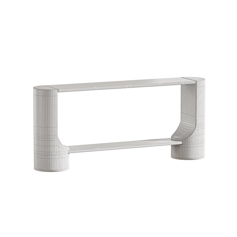 Black Marble and Oak Wood Console Table Reviews - Image 9