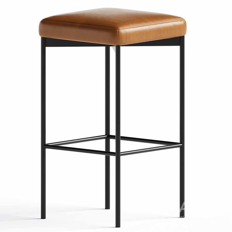 Maison Leather Backless Bar & Counter Stools - Image 2