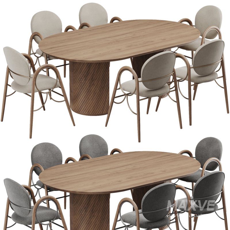 Dinning chair and table284 - Image 2
