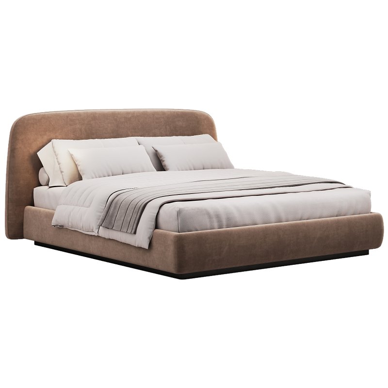 Velvet Grey Double Bed 180 by Alhome - Image 3