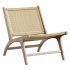 Hamma teak and natural rattan armchair - Thumbnail 1
