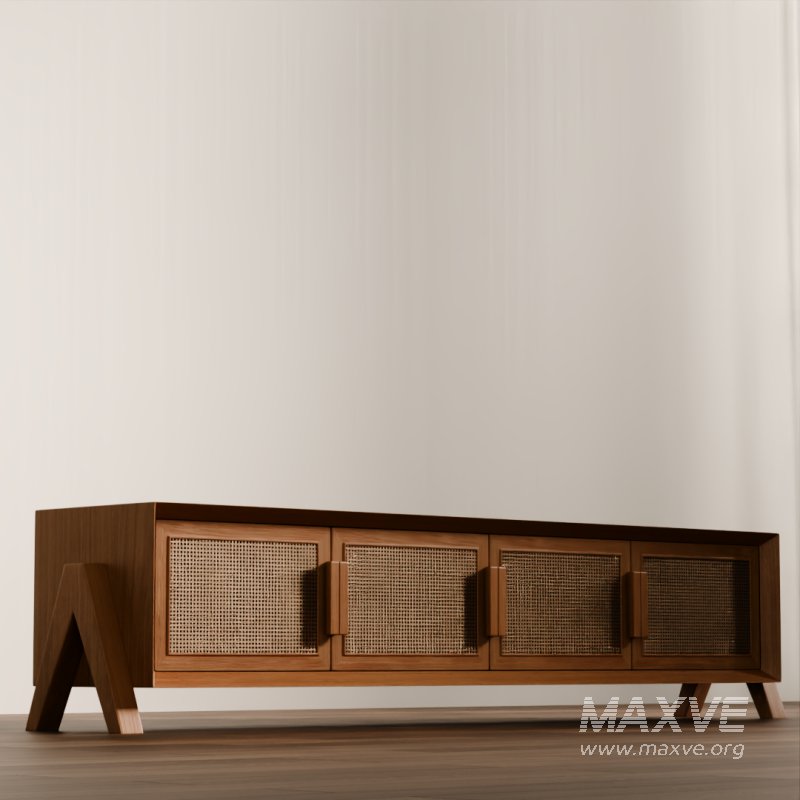 Rustic Wooden TV Console - Image 3