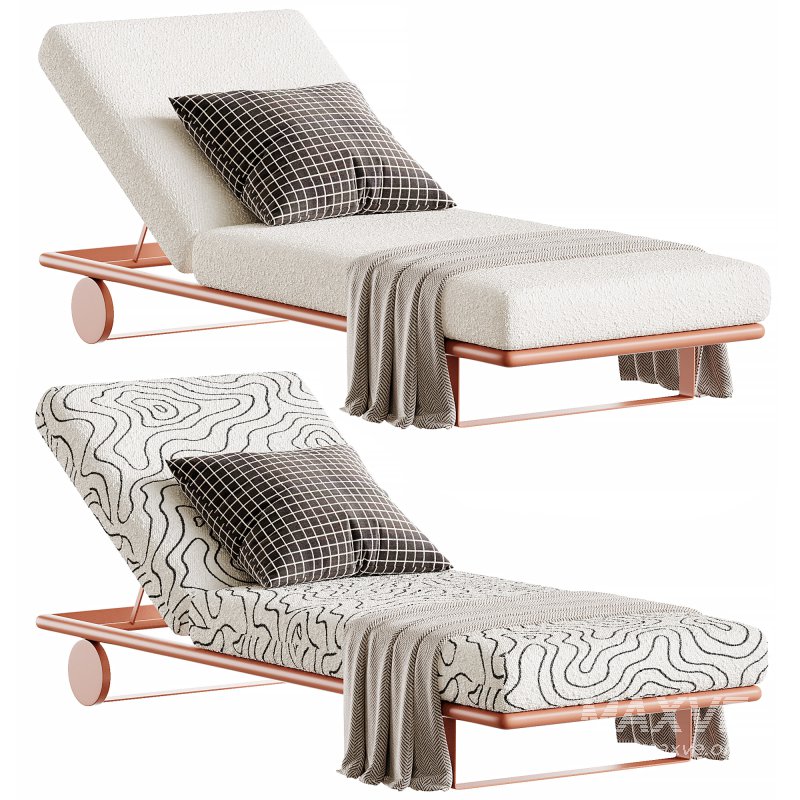 Deckchair Outdoor Sun Lounger - Image 1