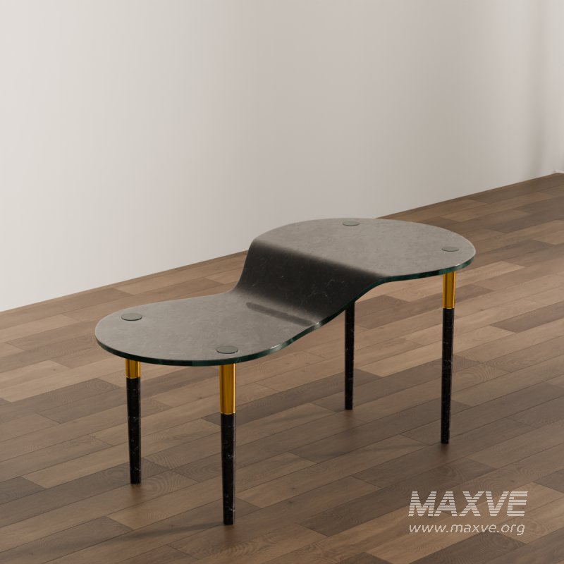 Contemporary Wavy Glass Coffee Table - Image 3