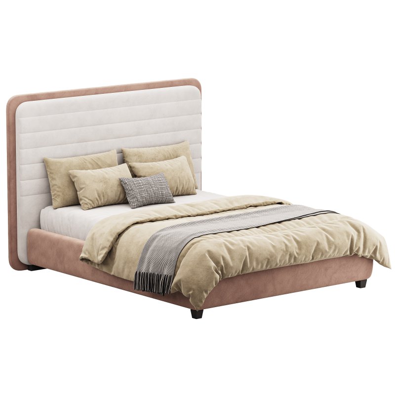 Double bed with upholstered headboard 180×200 - Image 1