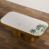 Modern Console Table Set with Golden Accents - Thumbnail 1