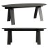 Trave Oval Dining Table by Branca Lisboa - Thumbnail 3