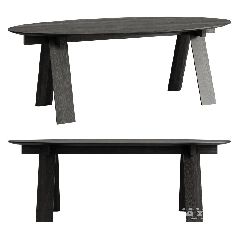 Trave Oval Dining Table by Branca Lisboa - Image 3