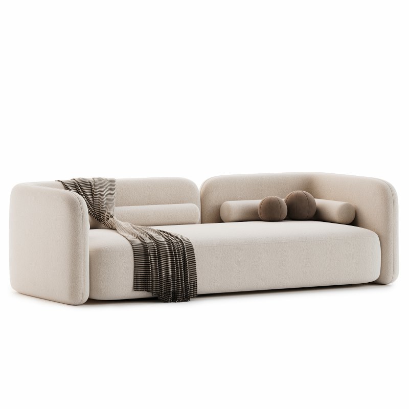 Scandinavian style velvet sofa - Image 2