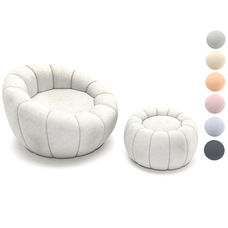 Lamb Fleece Sofa - Image 1