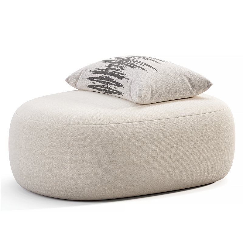 Pouf Bily Boucle Beige - Image 1
