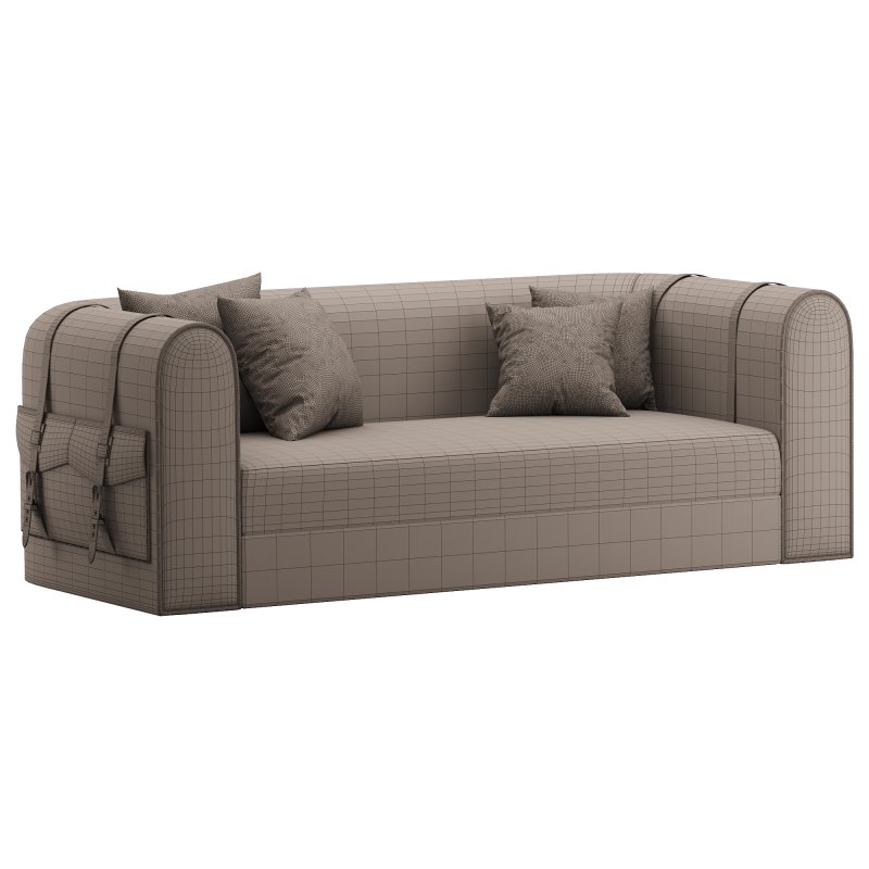 Modern White Boucle 3 Seater Sofa - Image 3