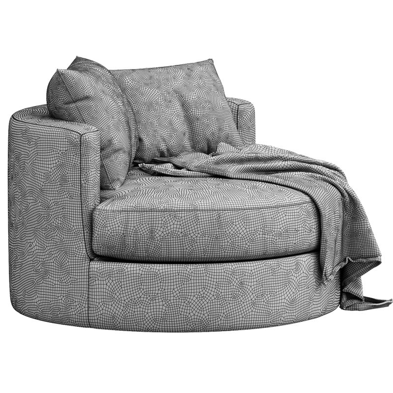 Balboa Upholstered Swivel Armchair - Image 2