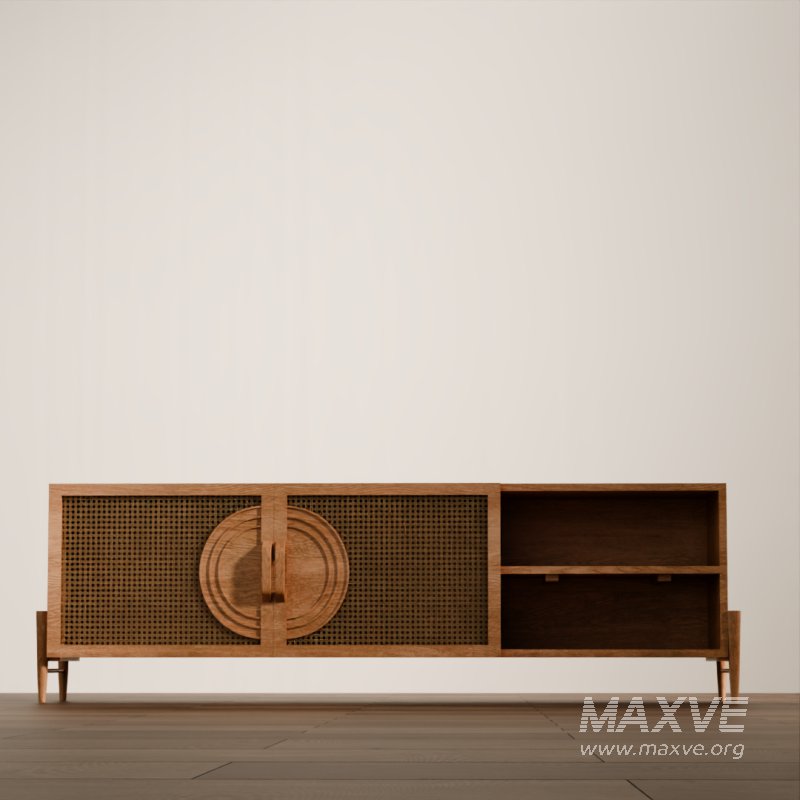 Vintage Rattan TV Stand - Image 10