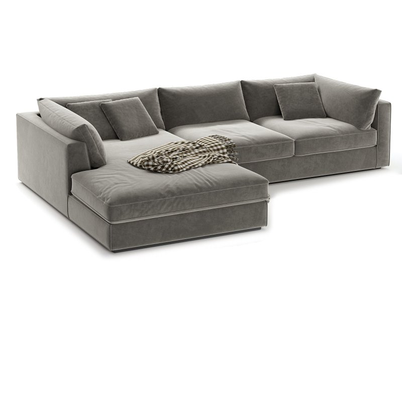 Oceanside Deep 2 Piece Left Arm Bumper Sectional Sofa - Image 2