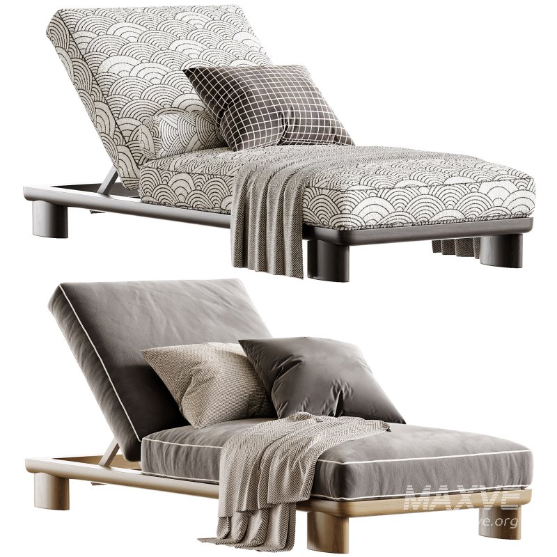 Newport Teak Sun Lounge - Image 1