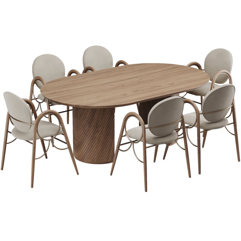 Dinning chair and table284 - Image 4
