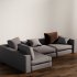Cozy Grey Sectional Sofa - Thumbnail 5