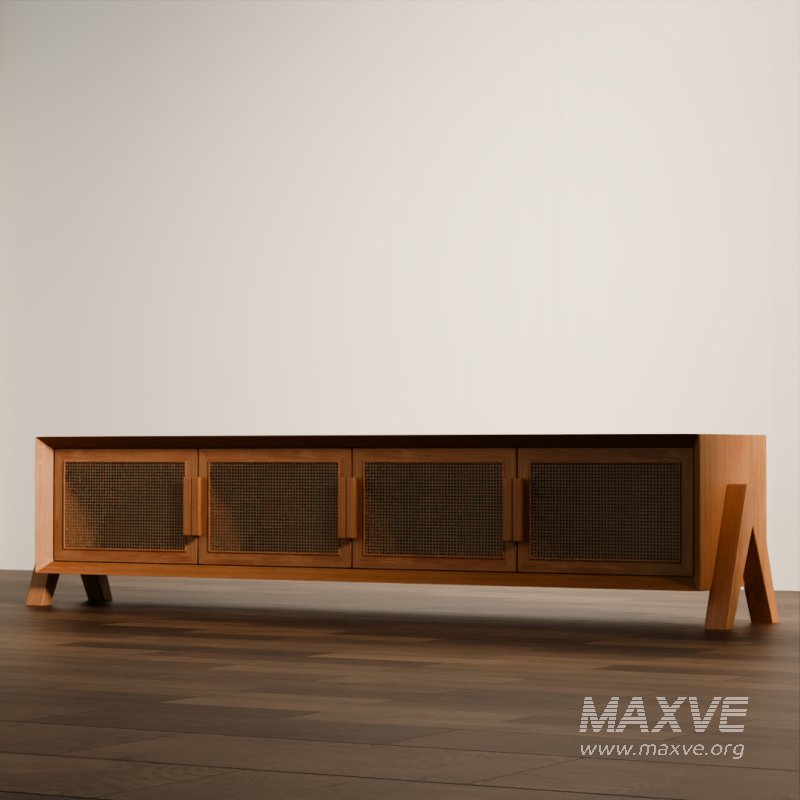 Rustic Wooden TV Console - Image 4