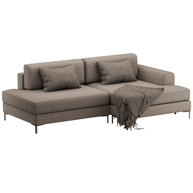 Corner sofa Edwin Velvet Terra - Image 14