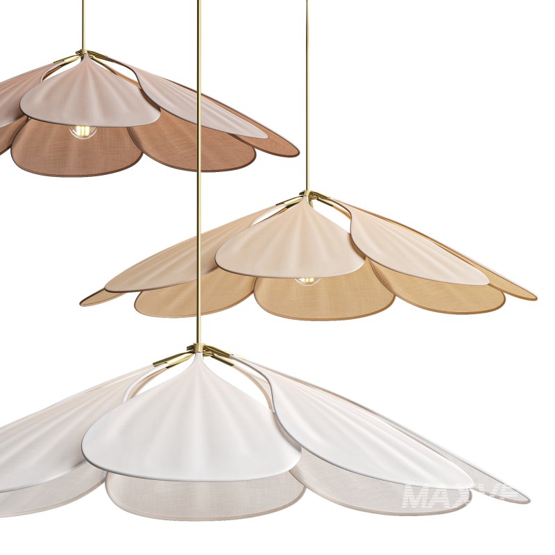 Modern Fabric Geometric Pendant Lights - Image 3