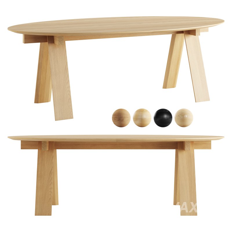 Trave Oval Dining Table by Branca Lisboa - Image 1