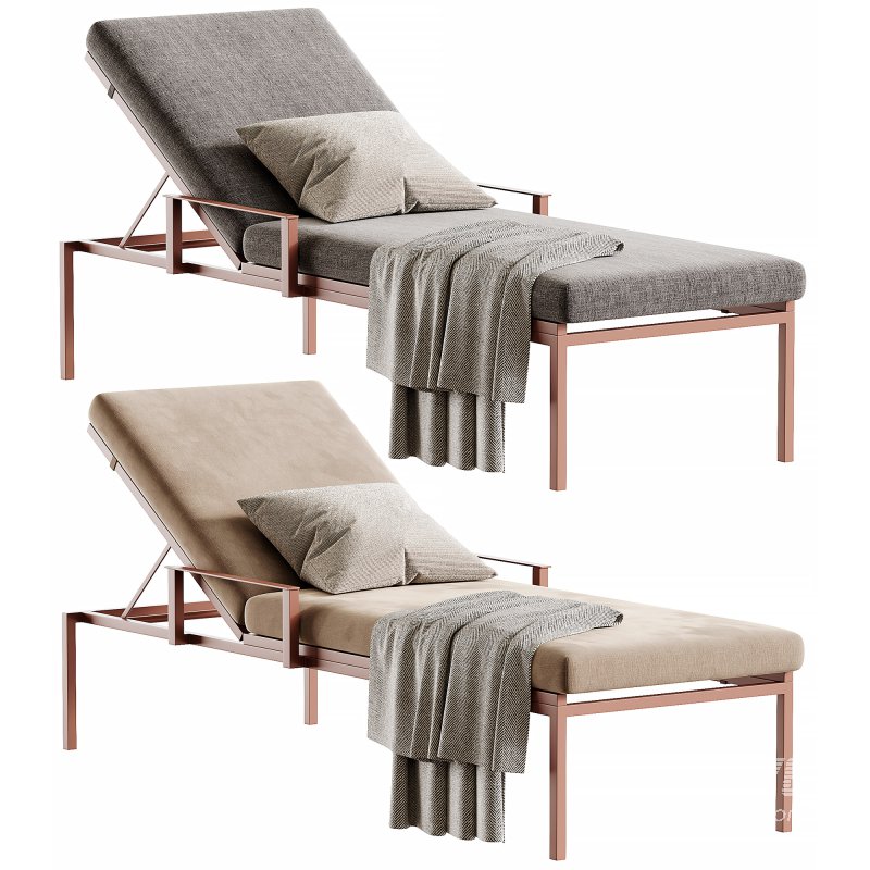 Via Deckchair with Arms - Image 1