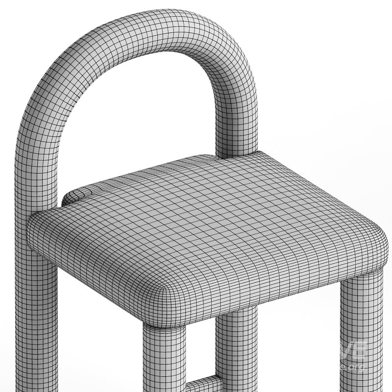 Temi Counter Chair, Minimalist Teja Velvet Counter Chair - Image 2