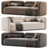 Scandinavian style velvet sofa - Thumbnail 3