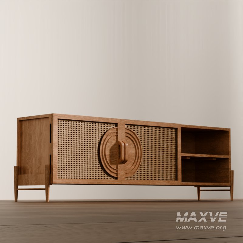 Vintage Rattan TV Stand - Image 6