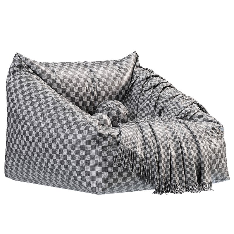 Cooper Faux Sheepskin Bean Bag Chair - Image 7