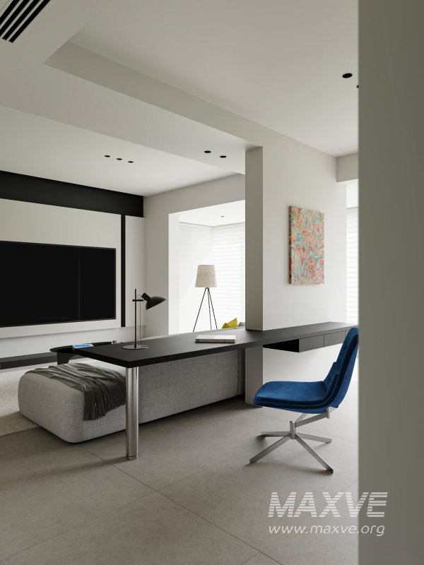 Modern living room and dining room interior scene - Image 2