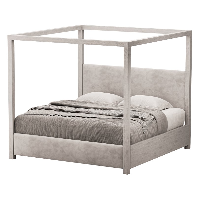 Palma Upholstered Canopy King Bed - Image 2