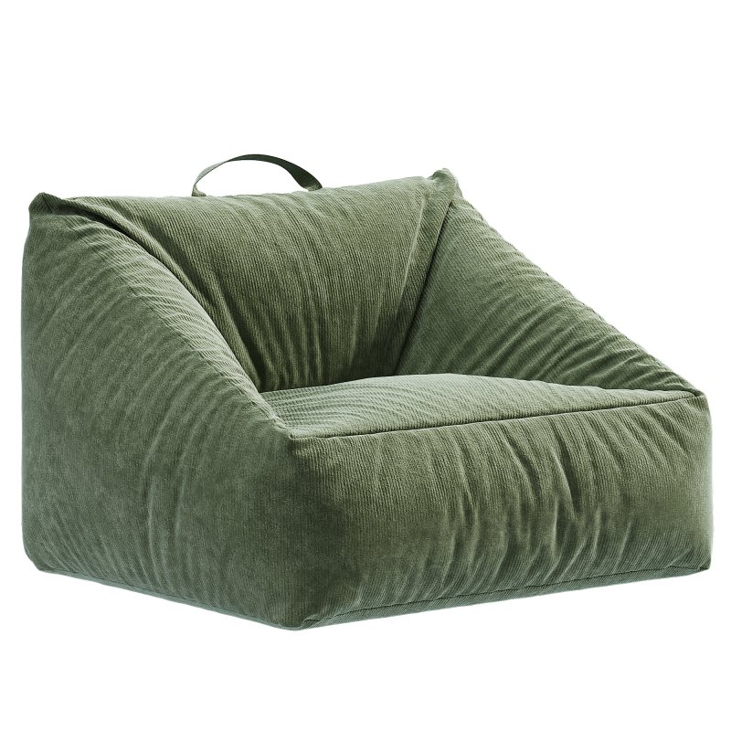 Stone Tan Velvet Corduroy Kids Lounge Chair - Image 6