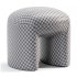Pouf Tissu Effet Laine Bouclette Lomos - Thumbnail 6