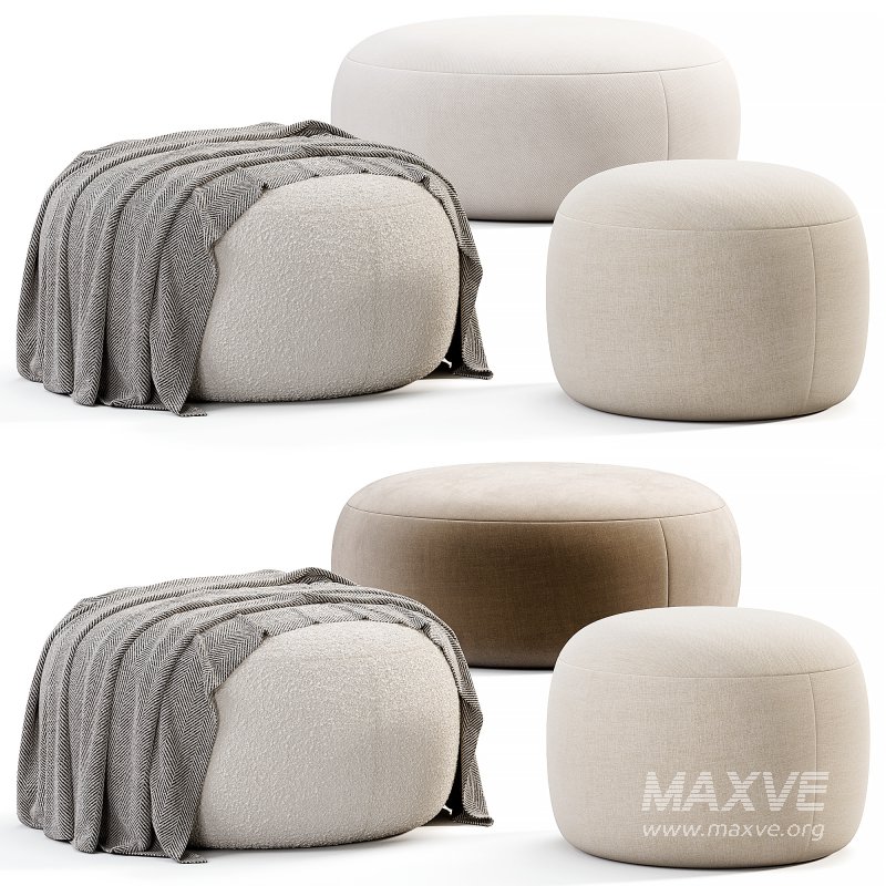 Cobble Round Ottoman - Image 2