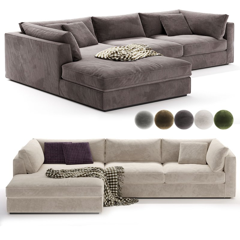 Oceanside Deep 2 Piece Left Arm Bumper Sectional Sofa - Image 4