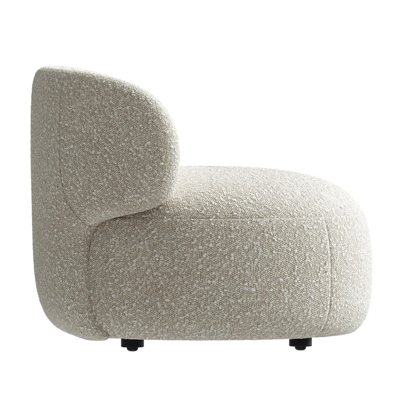 Brayden Stone Cream Woven Fabric Occasional Chair - Image 2