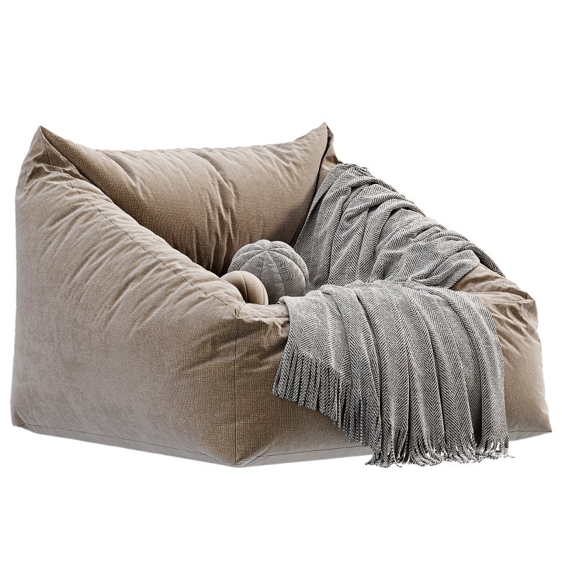 Cooper Faux Sheepskin Bean Bag Chair - Image 2